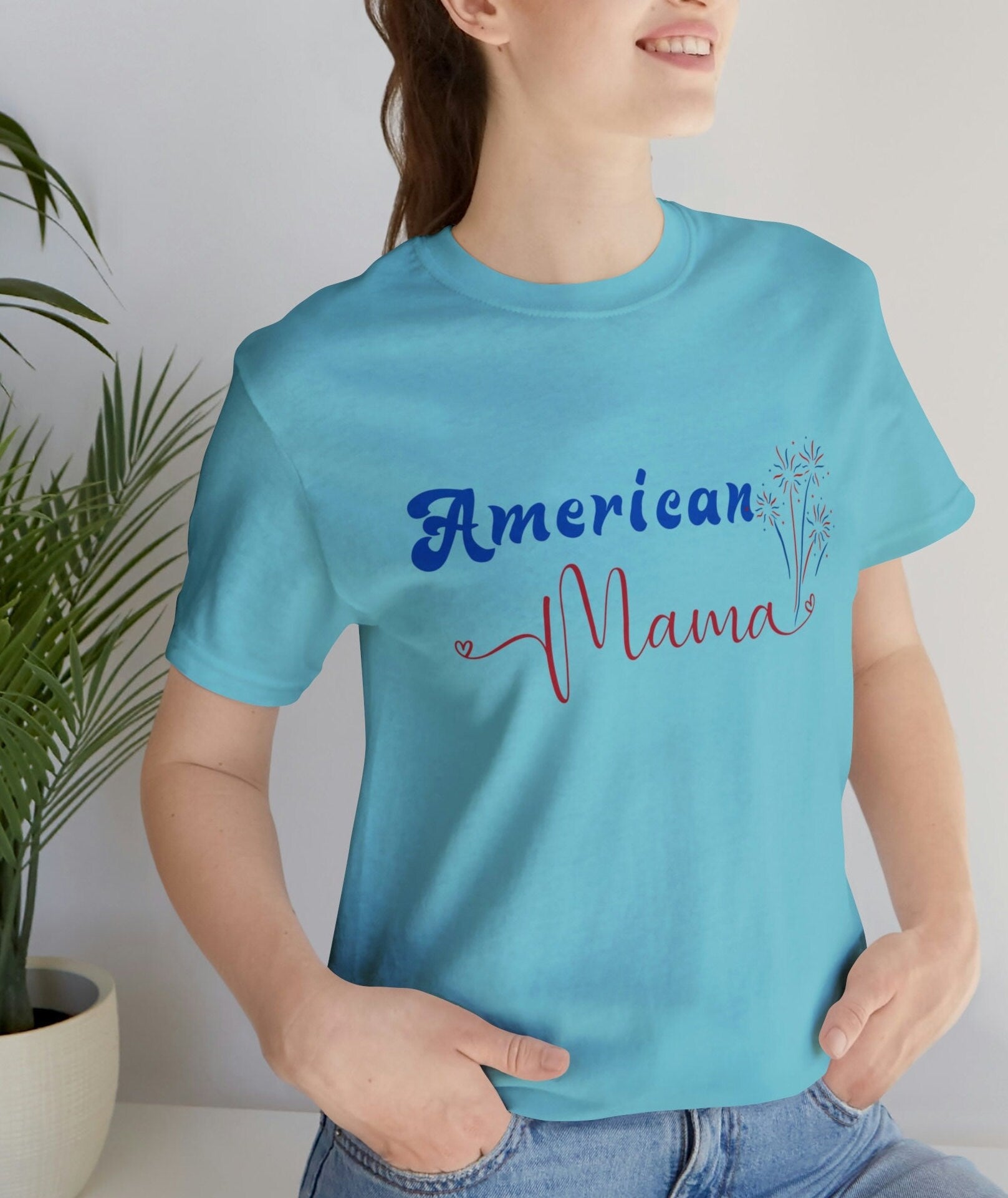 4Th Of July Shirt, All American Mama, American Mama Shirt, American Mama Retro, Fourth Of July Shirt