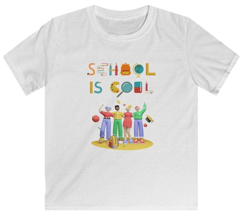 Kids School Shirt, Kids Soft style School Tee, Back to school Clothing. School Shirts, Kids gifts