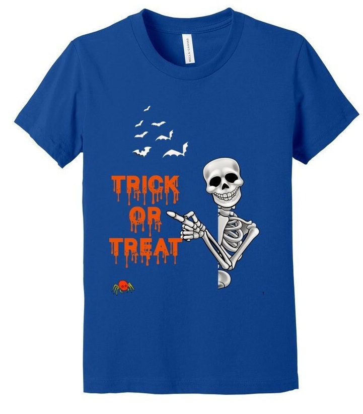 Youth Jersey Trick or Treat Tee, Halloween Tee, autumn Shirt, Fall Kids shirt