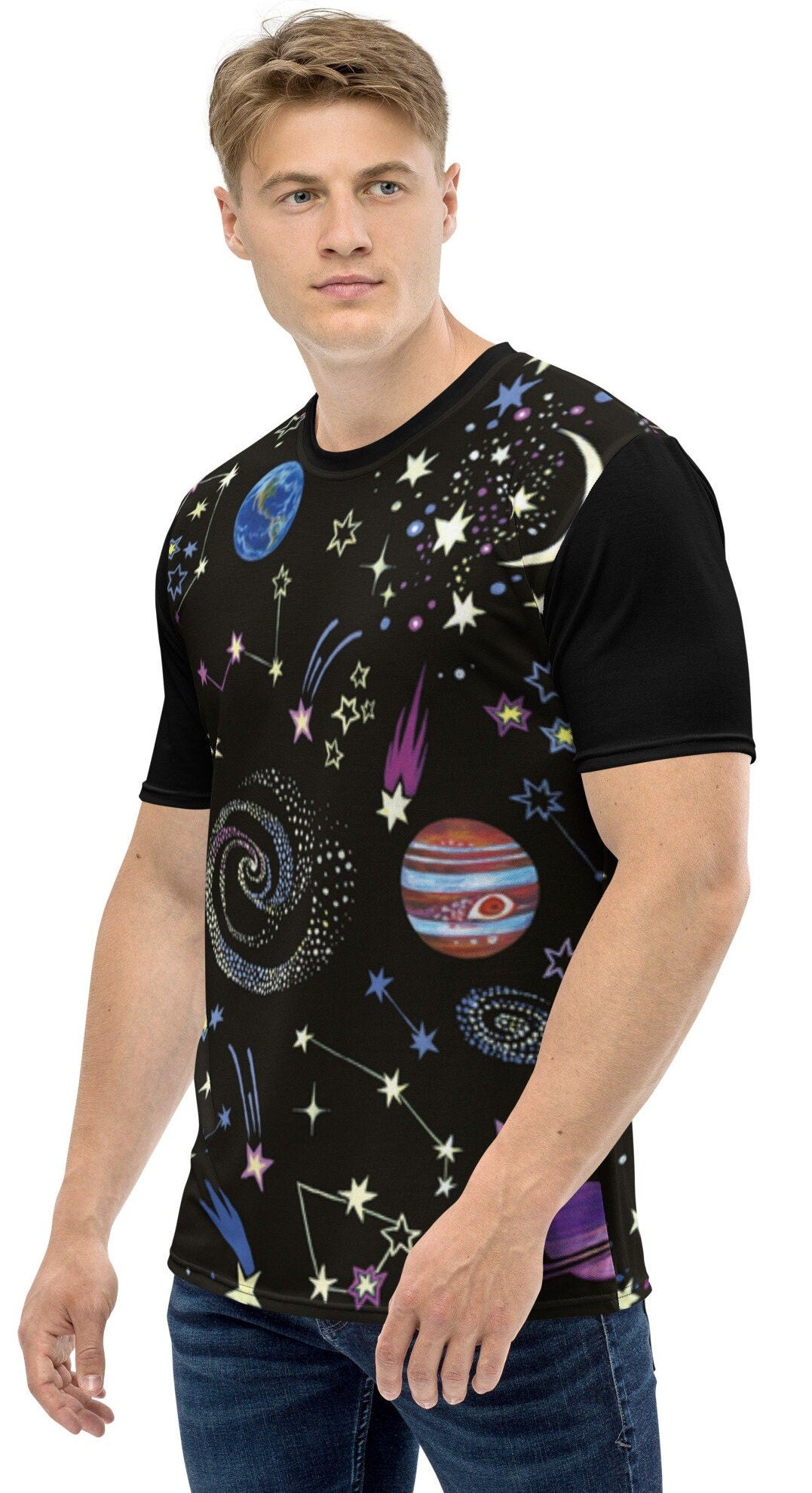 Outer Space Men&#39;s Shirt, Solar System Shirt, Astronaut T Shirt, T Shirt, Science Teacher Gift, Moon Shirt, Space Wars Men&#39;s t-shirt