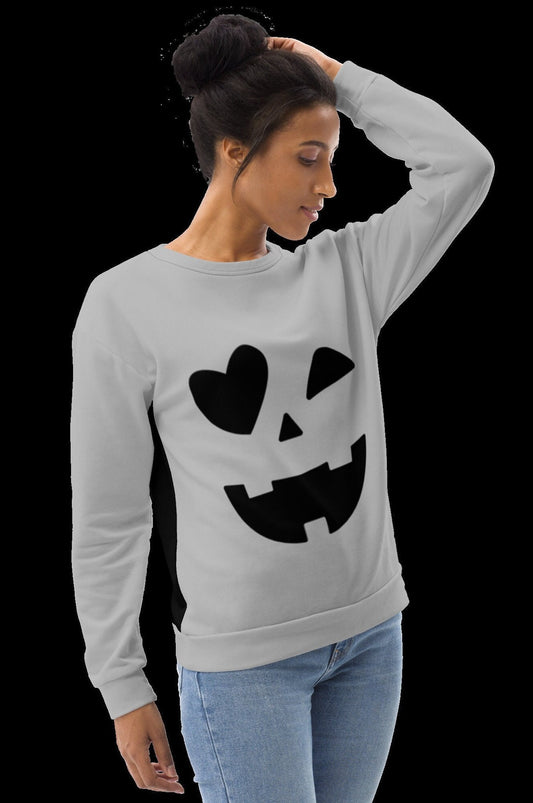 Unisex Sweatshirt Halloween Pullover, Halloween Sweatshirt, Pumpkin Face Sweatshirt, Jack-O- Lantern Sweatshirtthirt