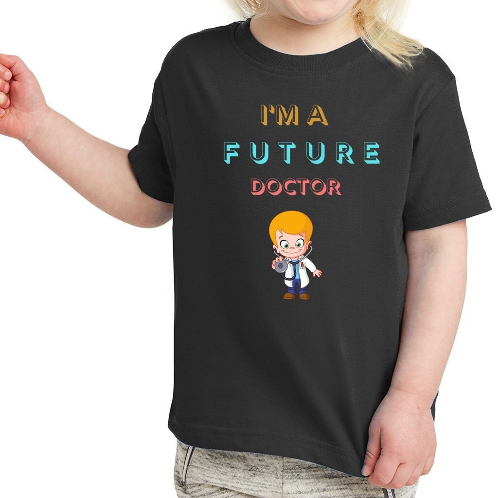 Toddler Fine Jersey Tee, I am a Future Doctor Cute Top, Bright Toddler Gift