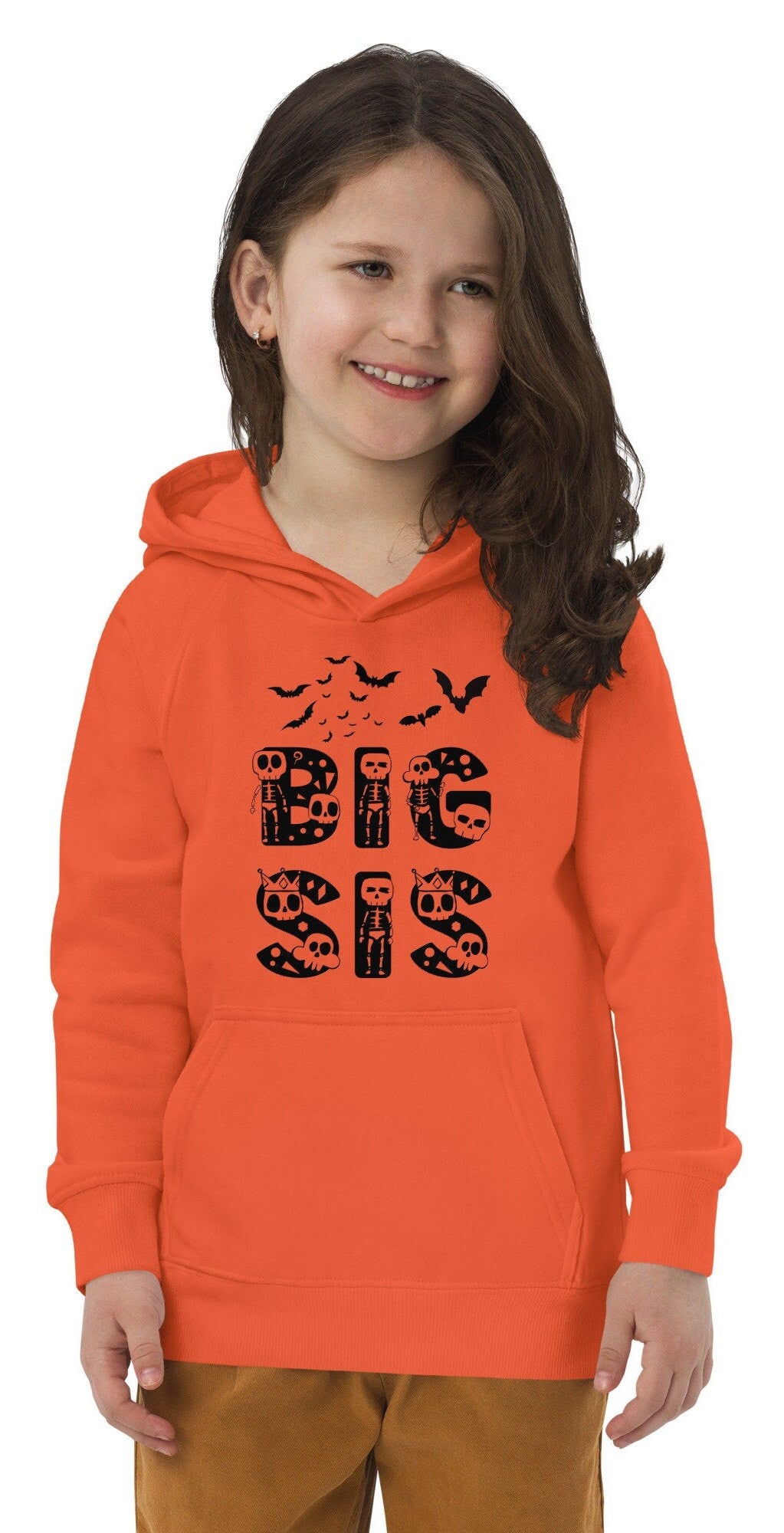 Kids eco big sister Halloween hoodie, Big Sister Halloween Sweater, Big Sis Fall Hoodie, Pregnancy Announcement, Halloween Kid Shirt