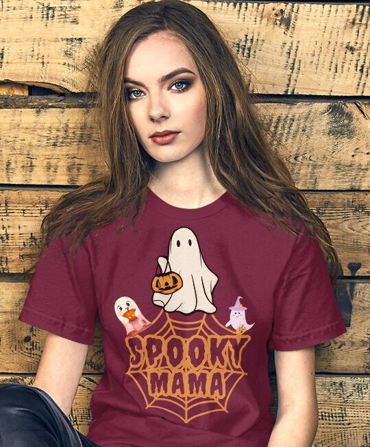 Halloween Mama Shirt, Ghost Mama Shirt, Spooky Shirt, Halloween Crewneck, Spooky Season Shirt, Halloween Costume