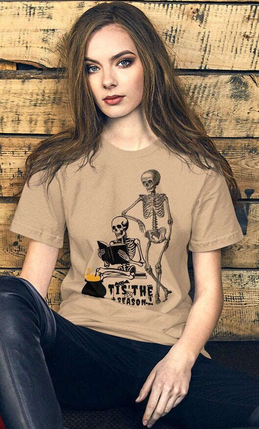 Halloween Book Shirt, Skeleton Shirt, Book Lover Skeleton Tee, Halloween Skeleton TShir,t, Fall Spooky ShirtShirt