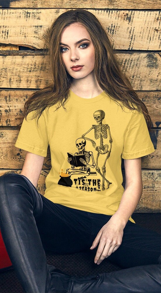 Halloween Book Shirt, Skeleton Shirt, Book Lover Skeleton Tee, Halloween Skeleton TShir,t, Fall Spooky ShirtShirt