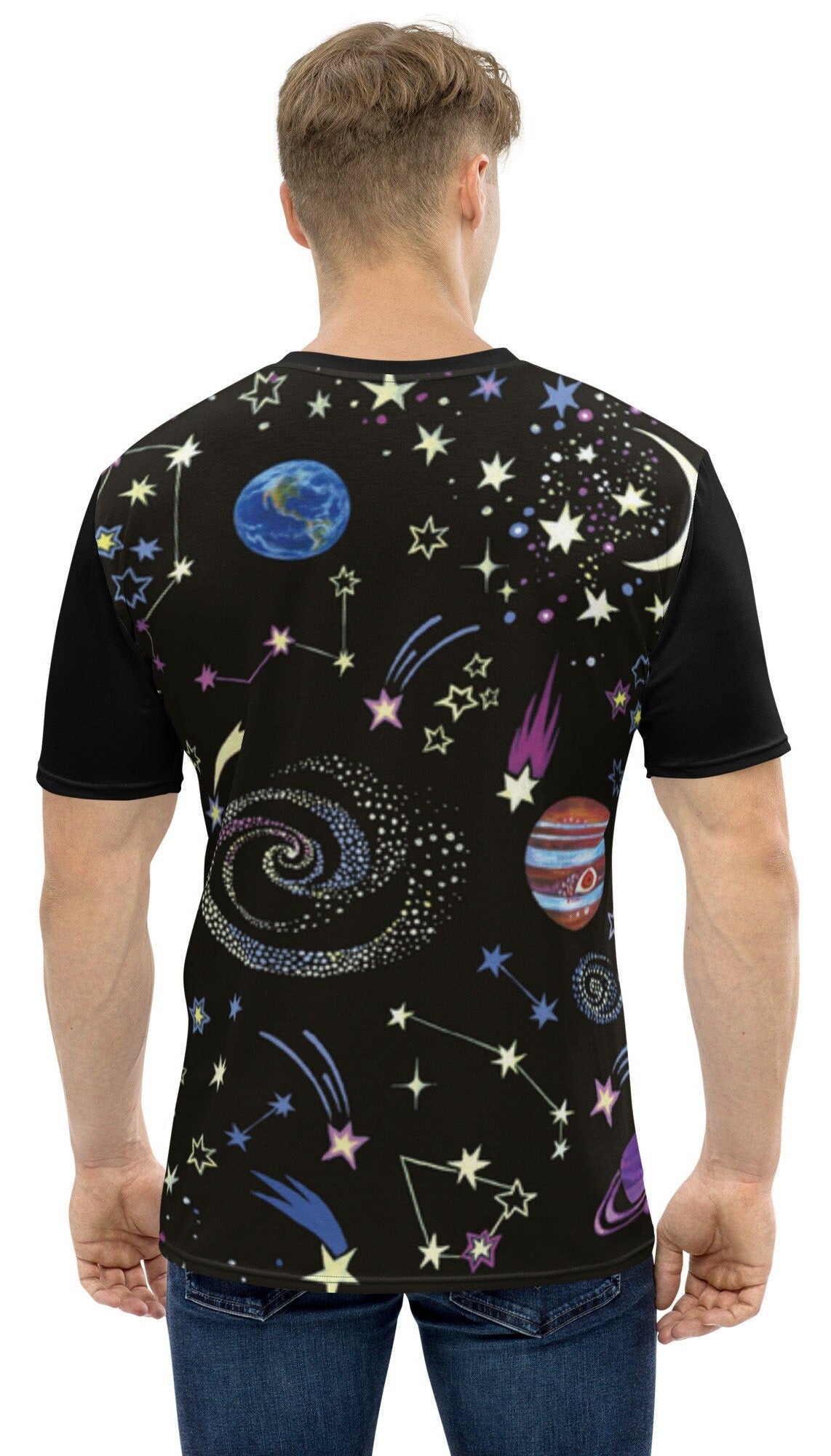 Outer Space Men&#39;s Shirt, Solar System Shirt, Astronaut T Shirt, T Shirt, Science Teacher Gift, Moon Shirt, Space Wars Men&#39;s t-shirt