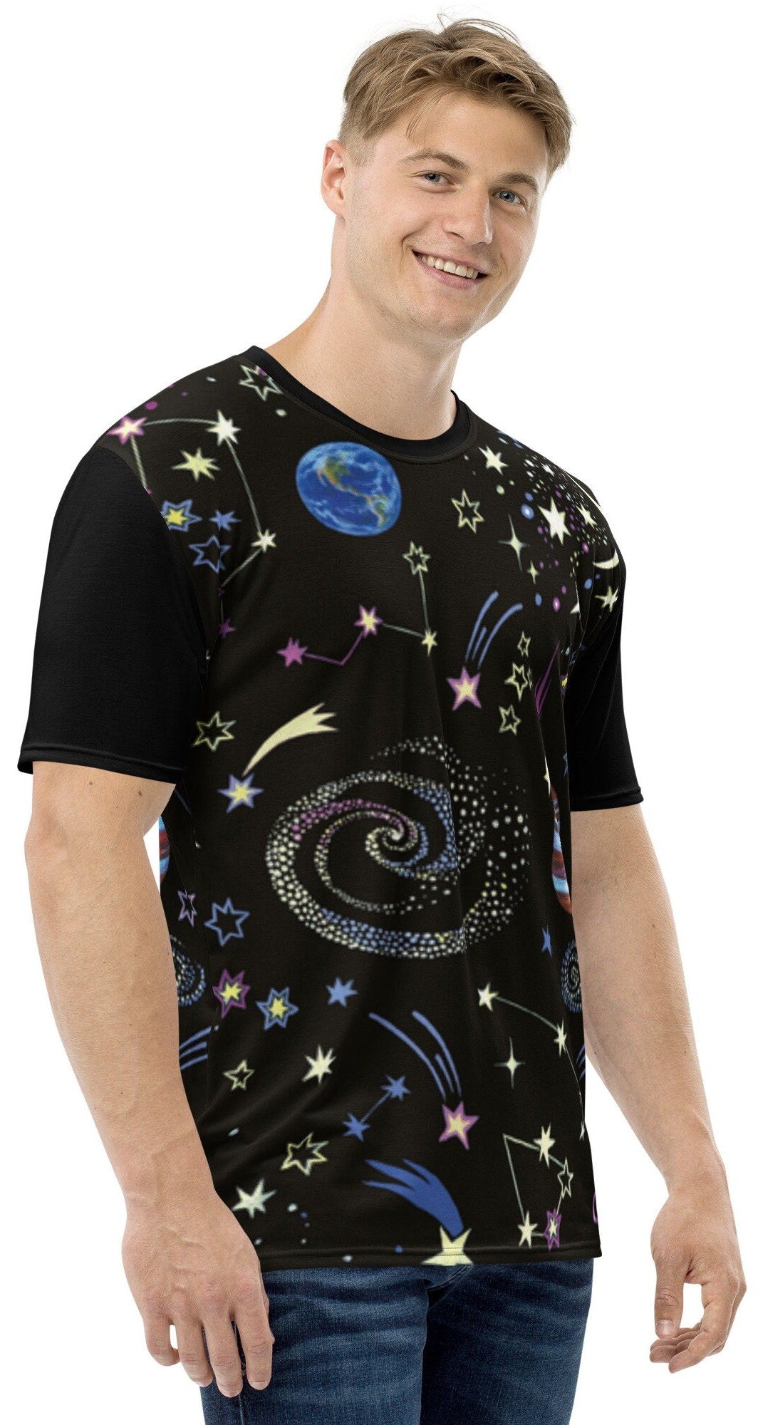 Outer Space Men&#39;s Shirt, Solar System Shirt, Astronaut T Shirt, T Shirt, Science Teacher Gift, Moon Shirt, Space Wars Men&#39;s t-shirt