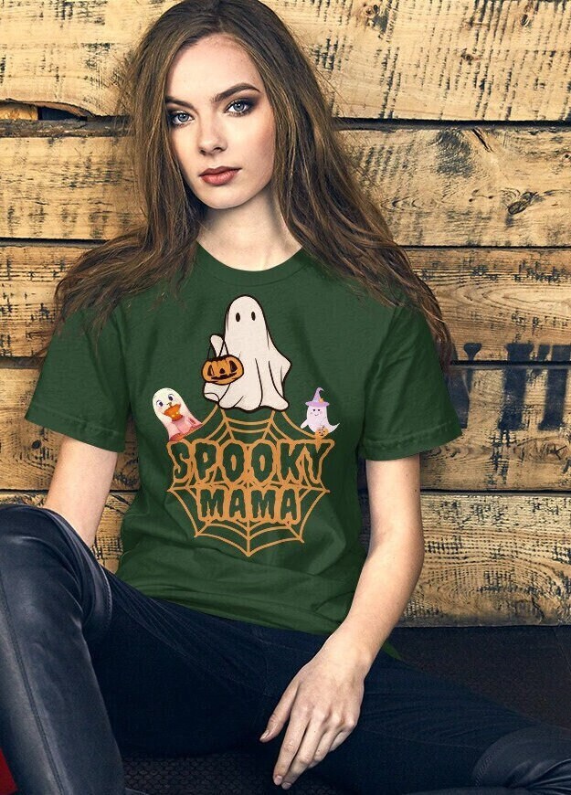 Halloween Mama Shirt, Ghost Mama Shirt, Spooky Shirt, Halloween Crewneck, Spooky Season Shirt, Halloween Costume