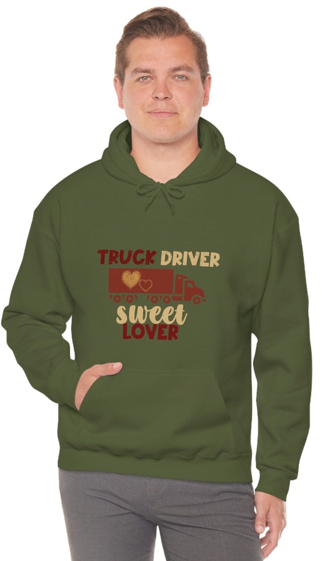 Truck Driver Hoodie, Truck Driver Sweater. Trucker Unisex Heavy Blend Hooded Sweatshirt