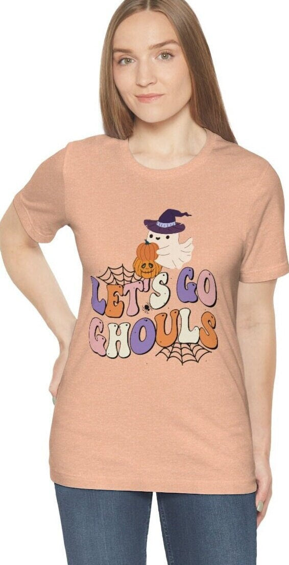 Halloween T-shirt, Let's Go Ghouls Halloween shirt, Unisex Jersey Fall Short Sleeve Tee