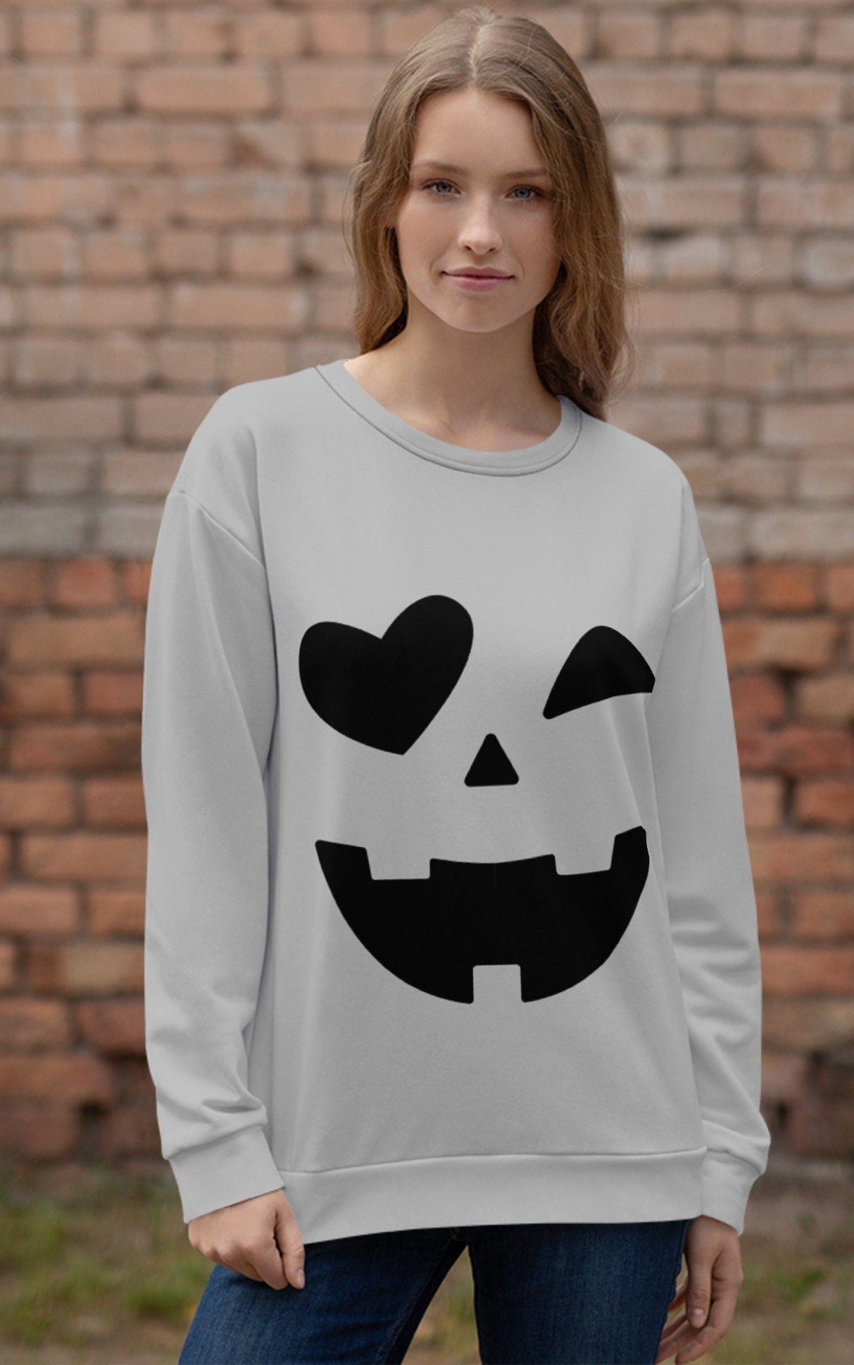 Unisex Sweatshirt Halloween Pullover, Halloween Sweatshirt, Pumpkin Face Sweatshirt, Jack-O- Lantern Sweatshirtthirt