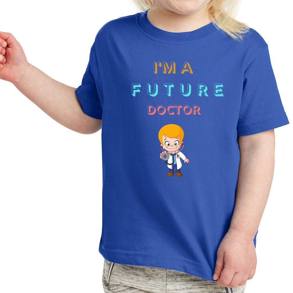 Toddler Fine Jersey Tee, I am a Future Doctor Cute Top, Bright Toddler Gift