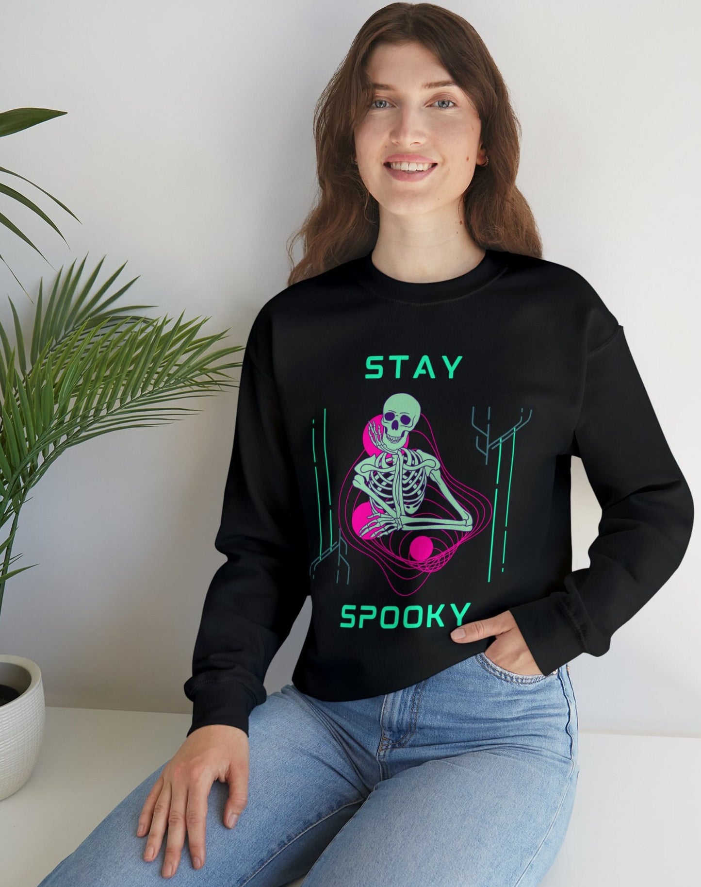 Halloween Skeleton Sweatshirt, Stay Spooky Skeleton Sweatshirt, Halloween Costumes