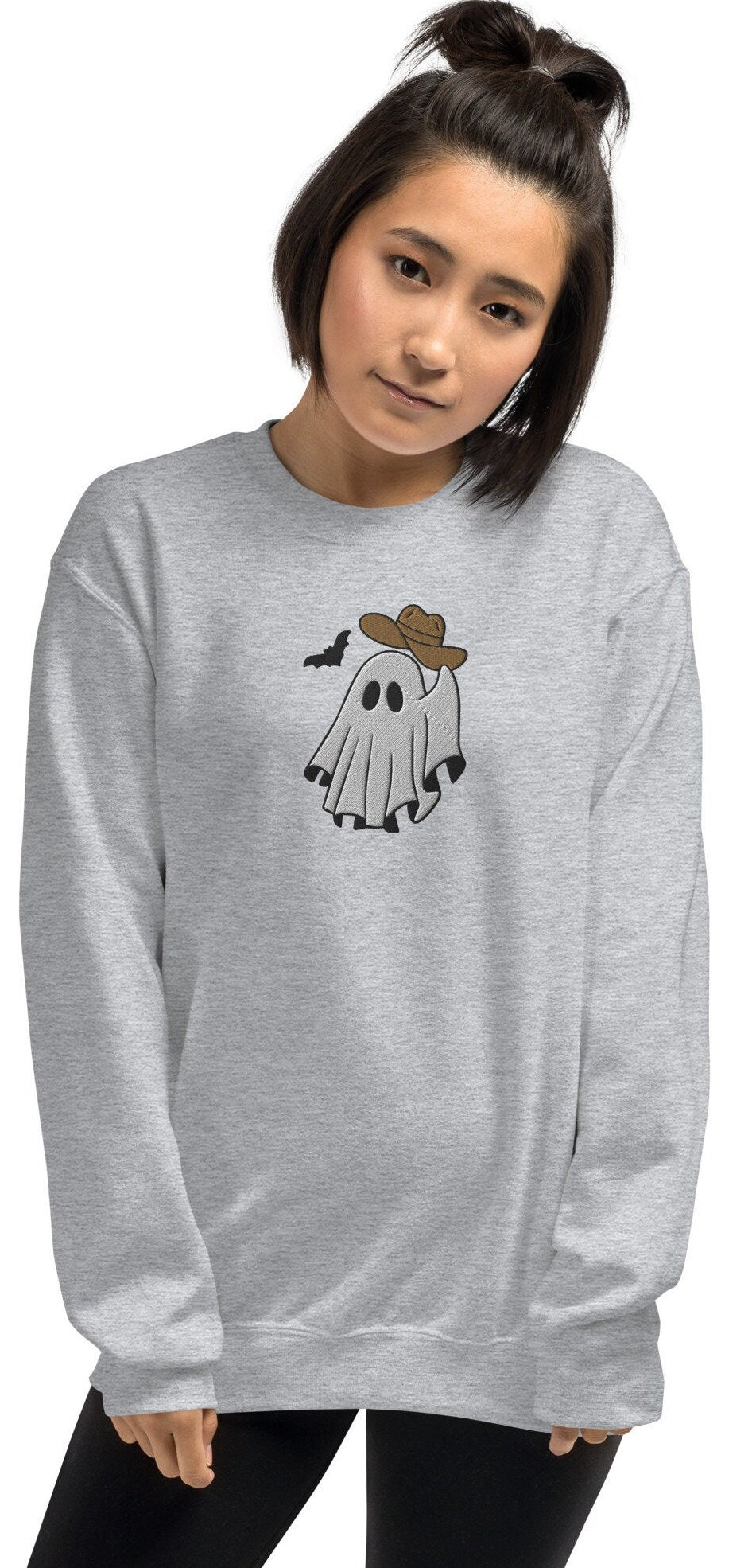 Embroidered Western Howdy Ghost Sweatshirt, Howdy Halloween, Western Halloween