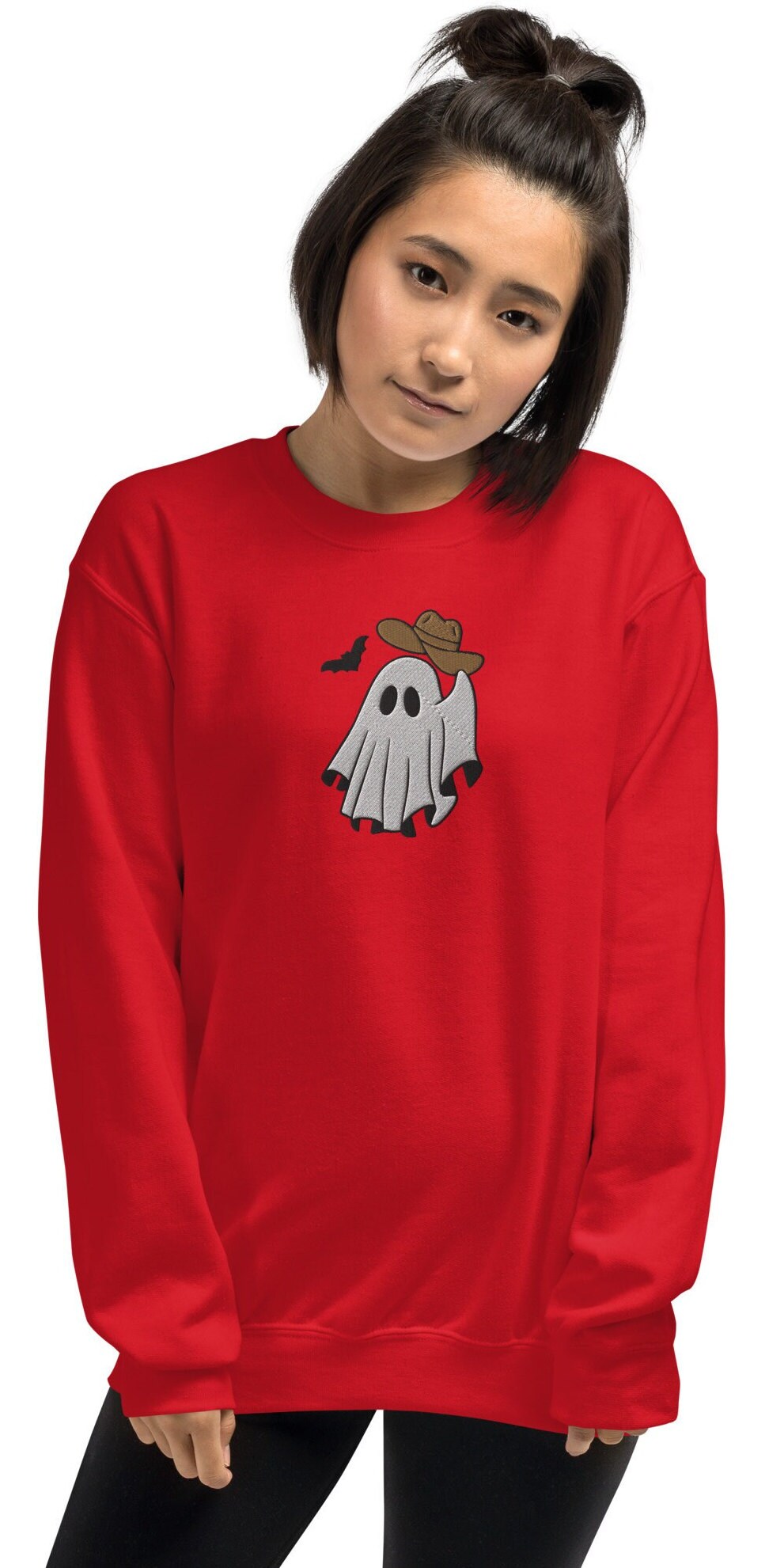 Embroidered Western Howdy Ghost Sweatshirt, Howdy Halloween, Western Halloween