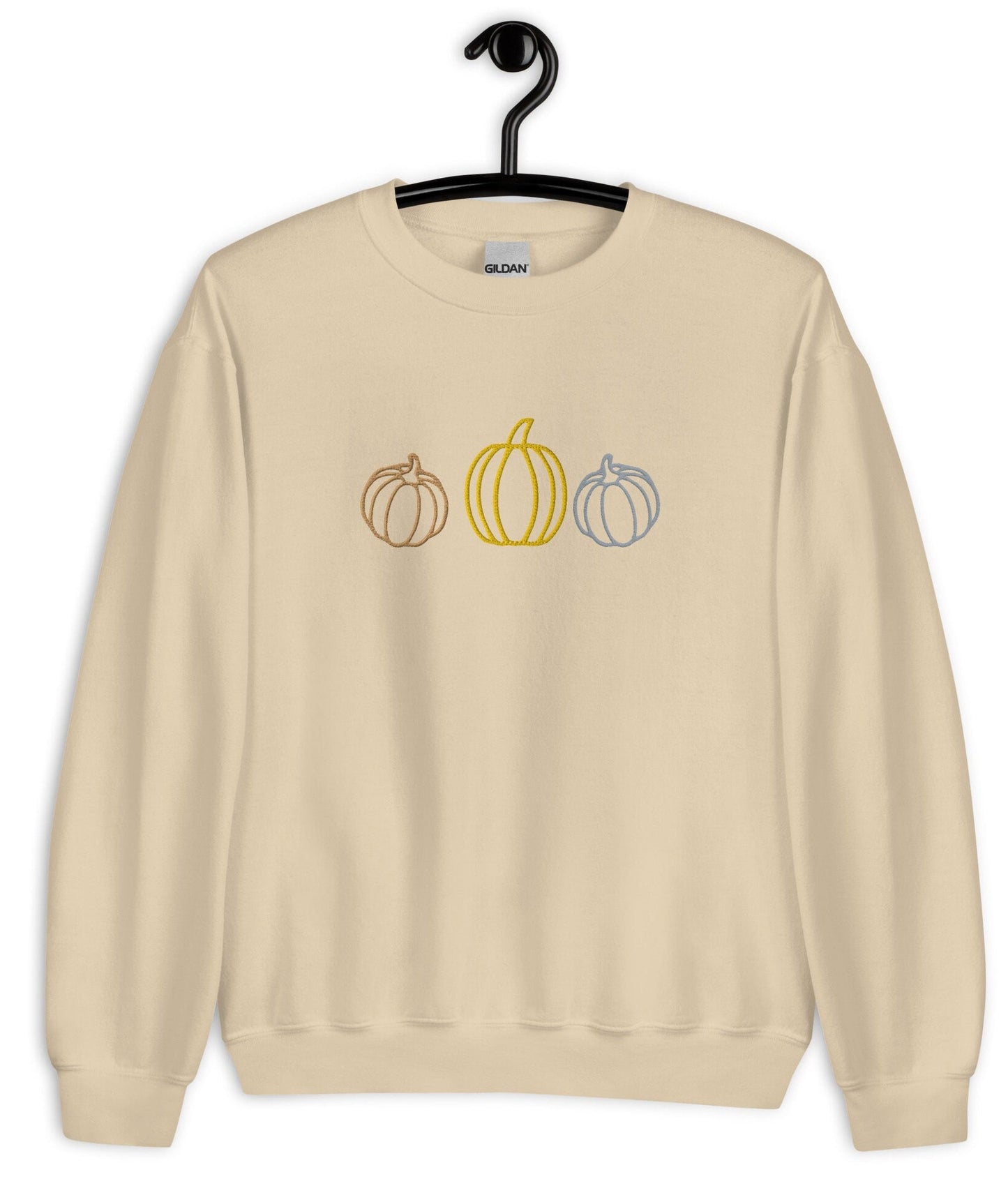 Embroidered Pumpkin Sweatshirt, Fall sweatshirt, cute fall Outfit, Fall Sweater,