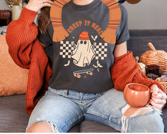 Comfort Colors Halloween shirt, Creep It Real Shirt, Ghost Halloween Shirt, Witch Shirt, Fall Shirt