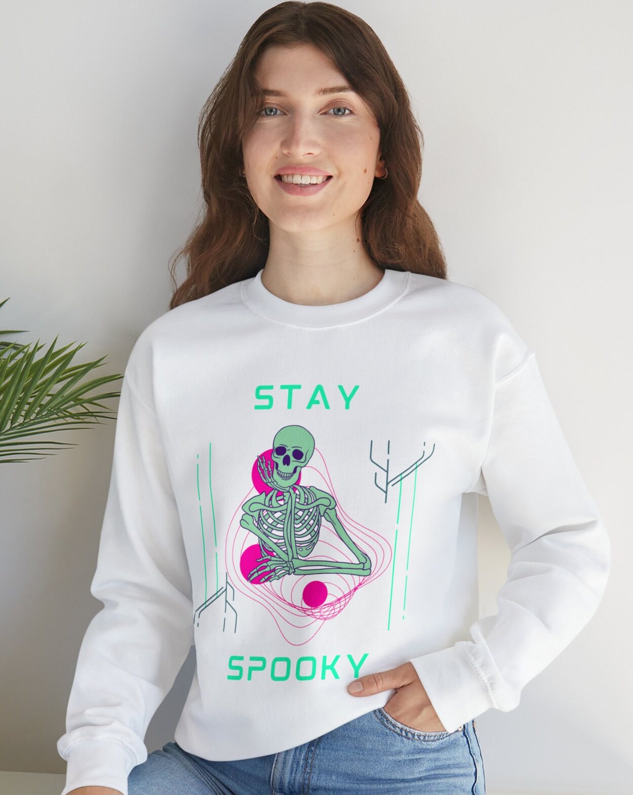 Halloween Skeleton Sweatshirt, Stay Spooky Skeleton Sweatshirt, Halloween Costumes