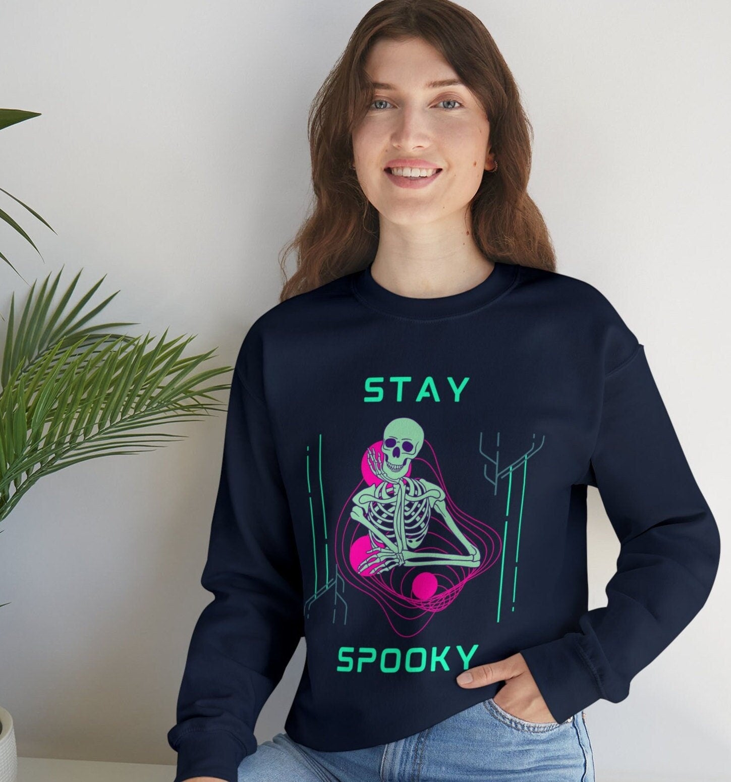 Halloween Skeleton Sweatshirt, Stay Spooky Skeleton Sweatshirt, Halloween Costumes