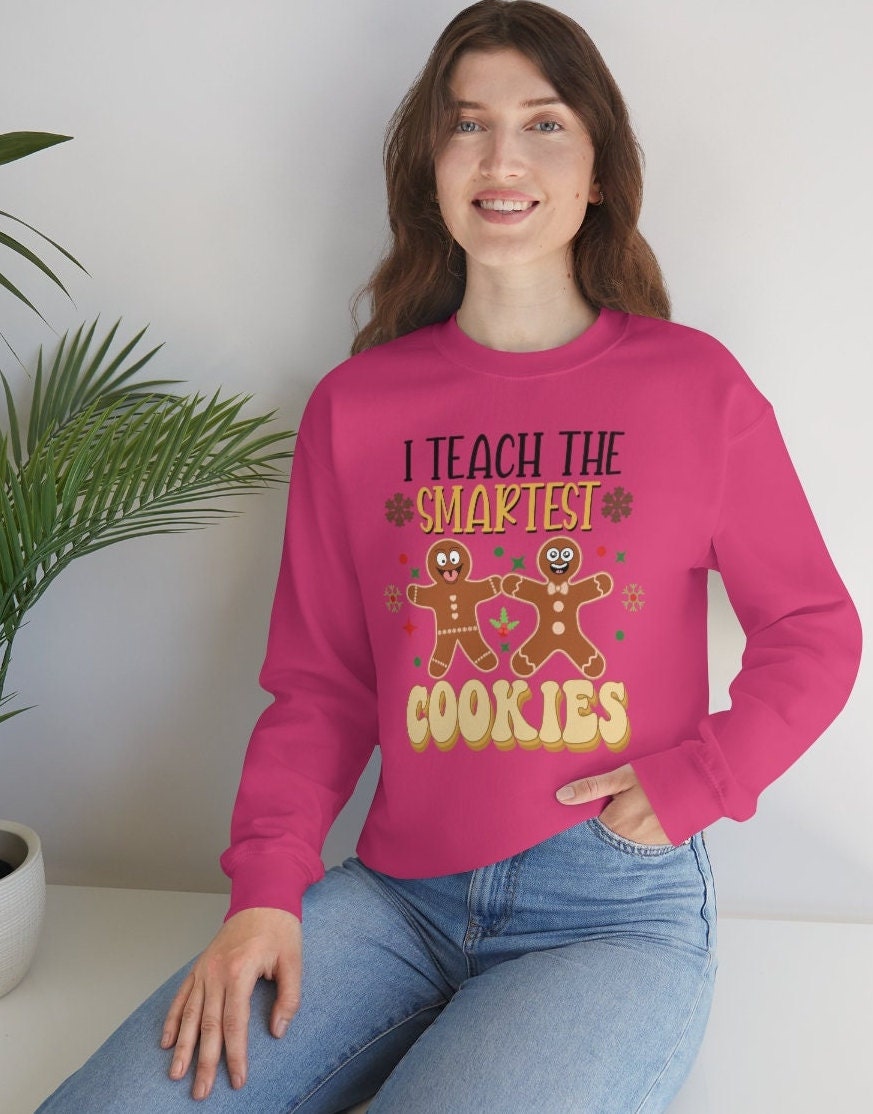 Teacher Of Smart Cookies Sweatshirt, Christmas Cookies Sweatshirt, Teacher Christmas Gift, Teacher Holiday Pullover