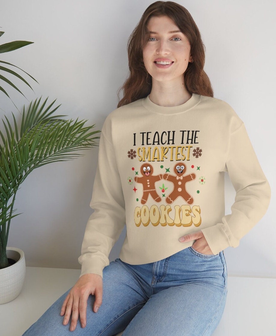 Teacher Of Smart Cookies Sweatshirt, Christmas Cookies Sweatshirt, Teacher Christmas Gift, Teacher Holiday Pullover