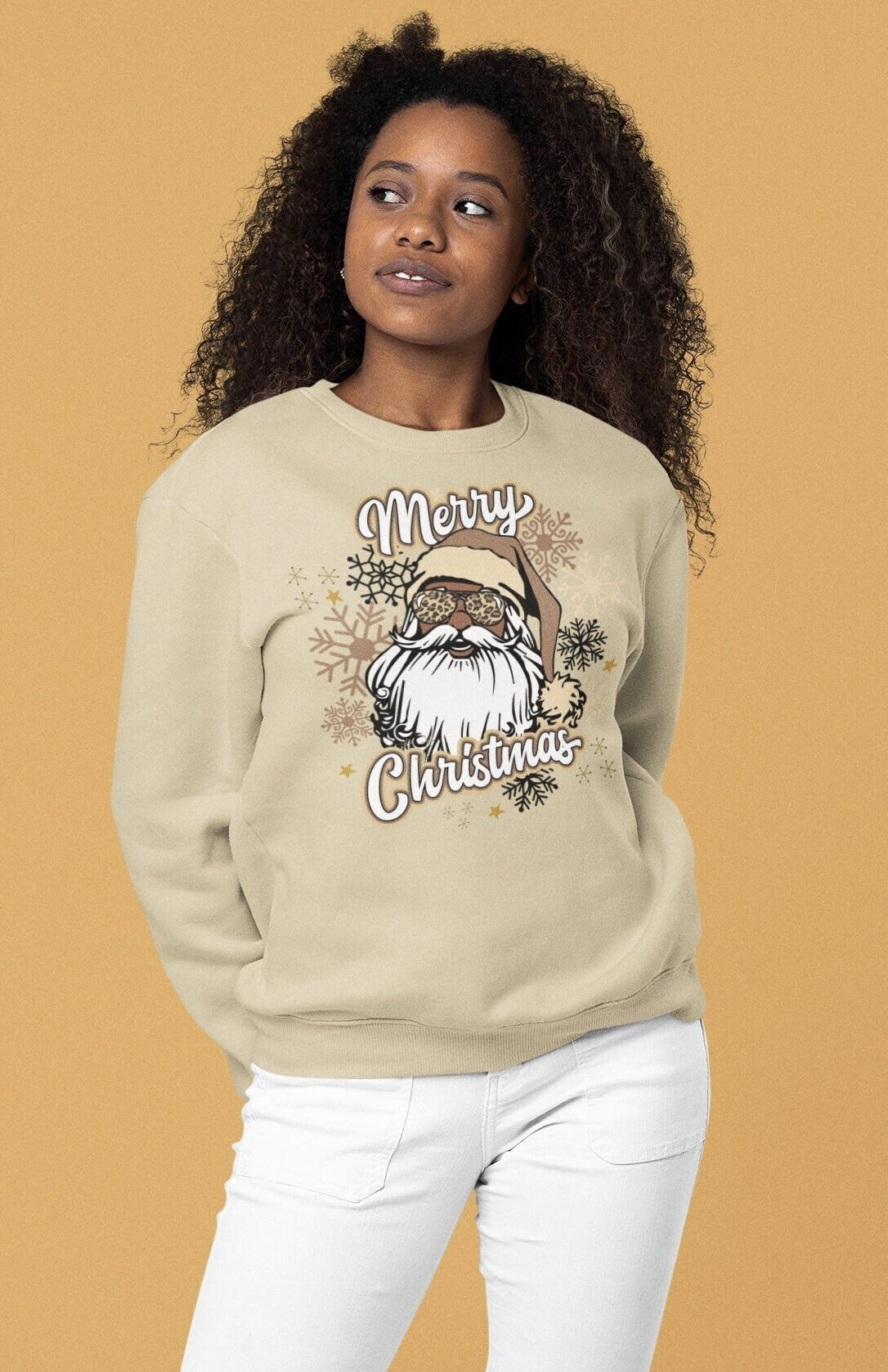 Black Santa Christmas Sweatshirt