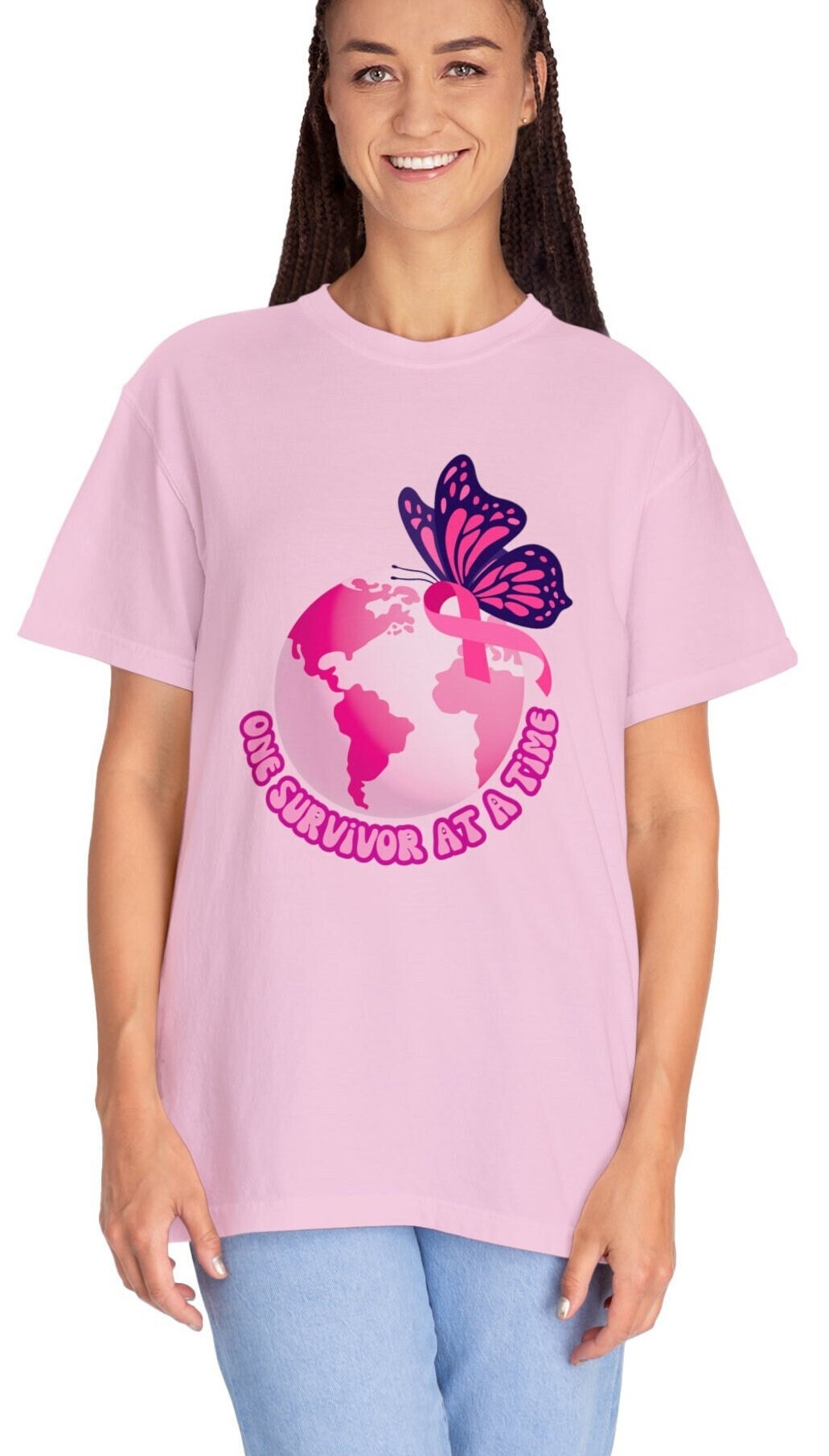 Comfort Colors Breast Cancer Awareness Shirt, Warrior Shirt, Cancer Support Shirt, Pink Ribbon Shirt