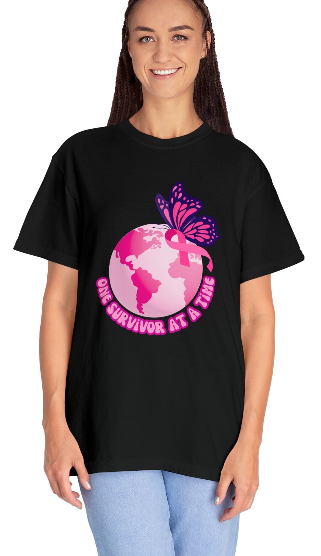 Comfort Colors Breast Cancer Awareness Shirt, Warrior Shirt, Cancer Support Shirt, Pink Ribbon Shirt