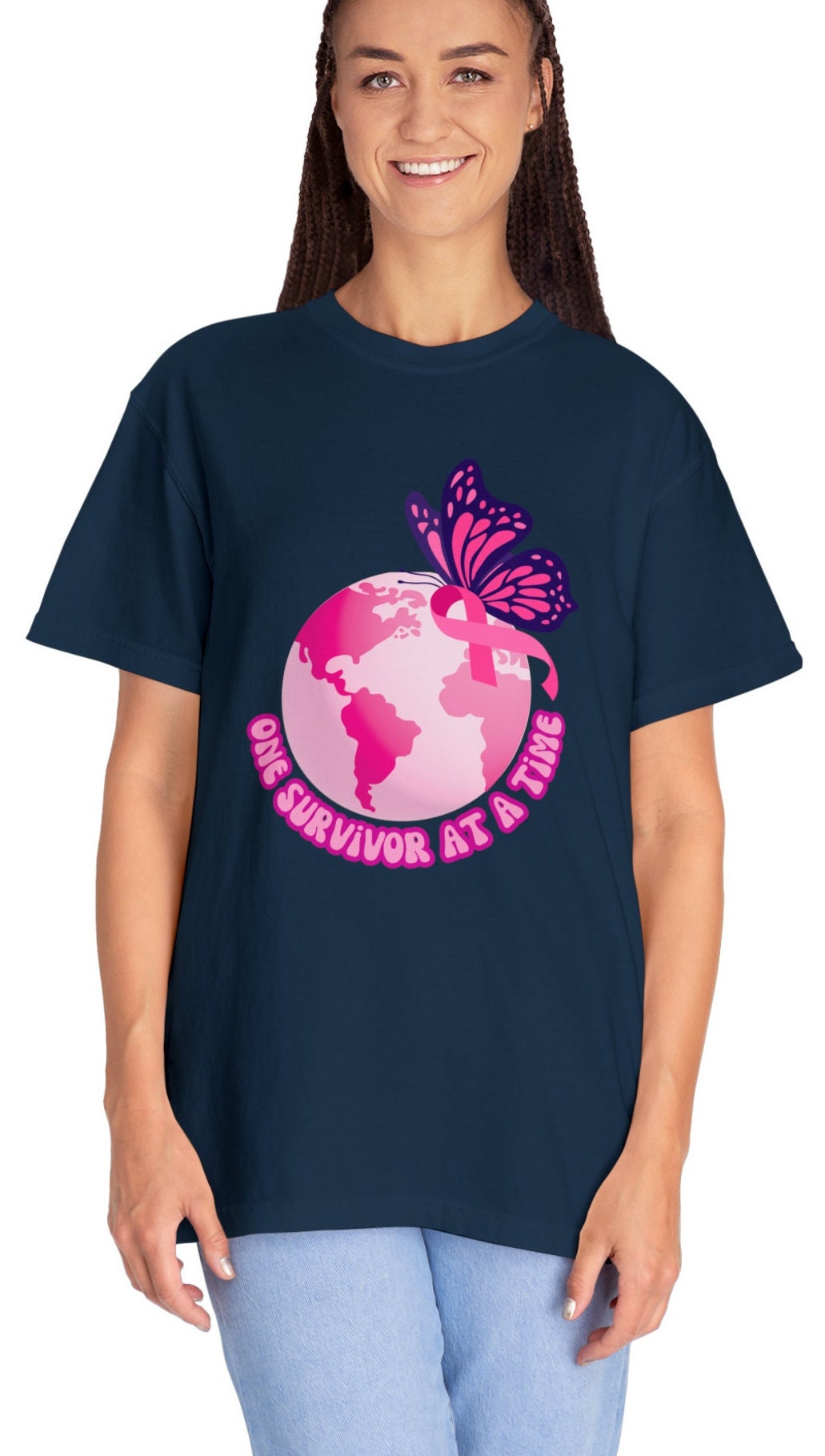 Comfort Colors Breast Cancer Awareness Shirt, Warrior Shirt, Cancer Support Shirt, Pink Ribbon Shirt