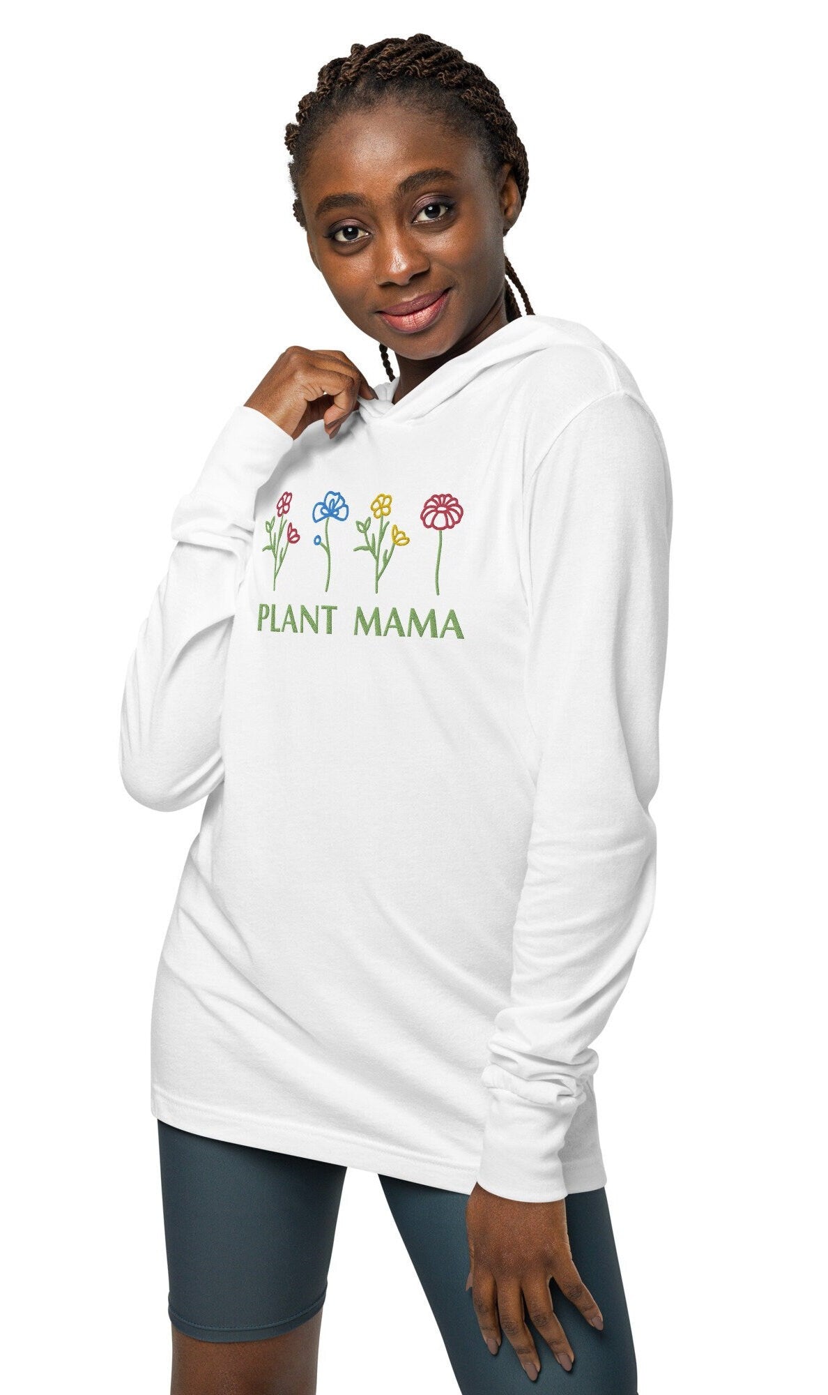 EMBROIDERED Plants Long sleeve Shirt, Plant Mom Sweatshirt, Plant Lover Gift, Plant Lady Spring Clothing, Gardening Shirt