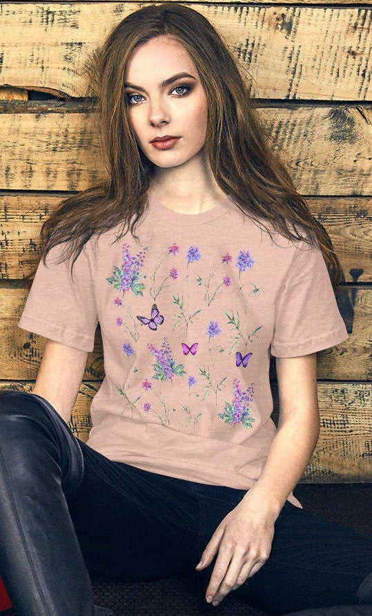 Botanical wildflower shirt