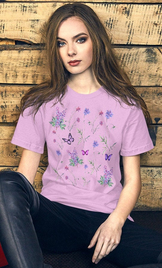 Botanical wildflower shirt