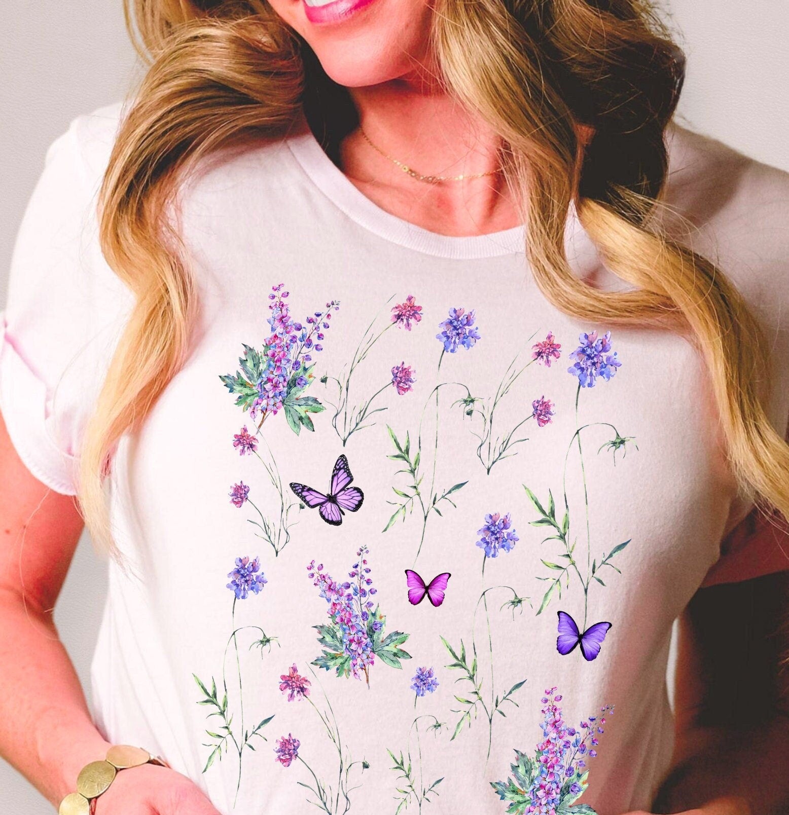 Botanical wildflower shirt