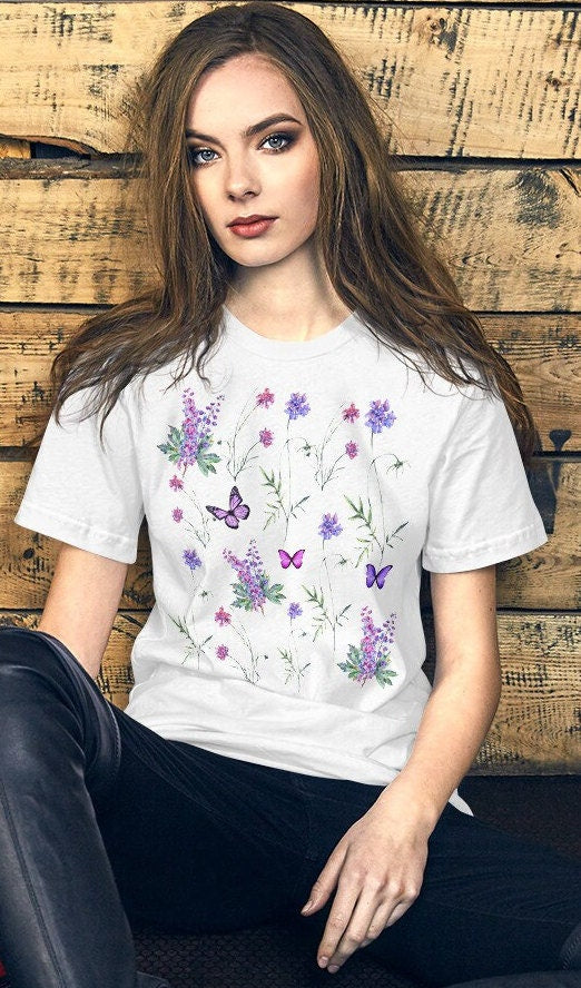 Botanical wildflower shirt