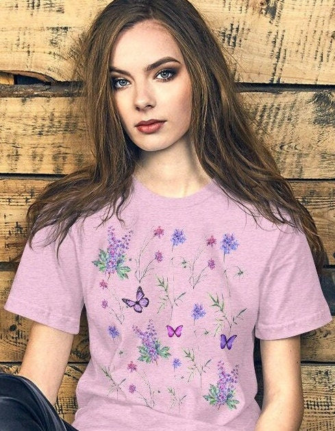 Botanical wildflower shirt