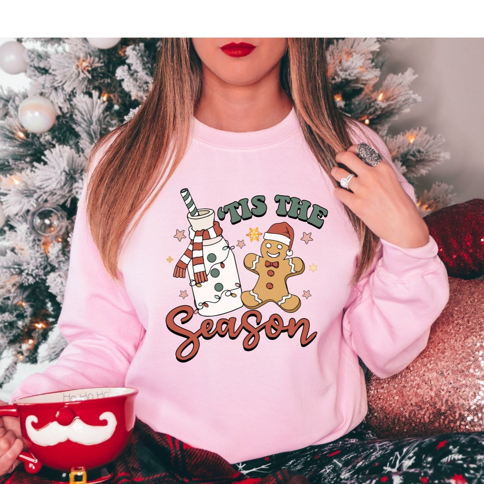 Tis the Season Christmas Sweatshirt, Retro Christmas Sweatshirt, Unisex Heavy Blend Crewneck Holiday Sweater