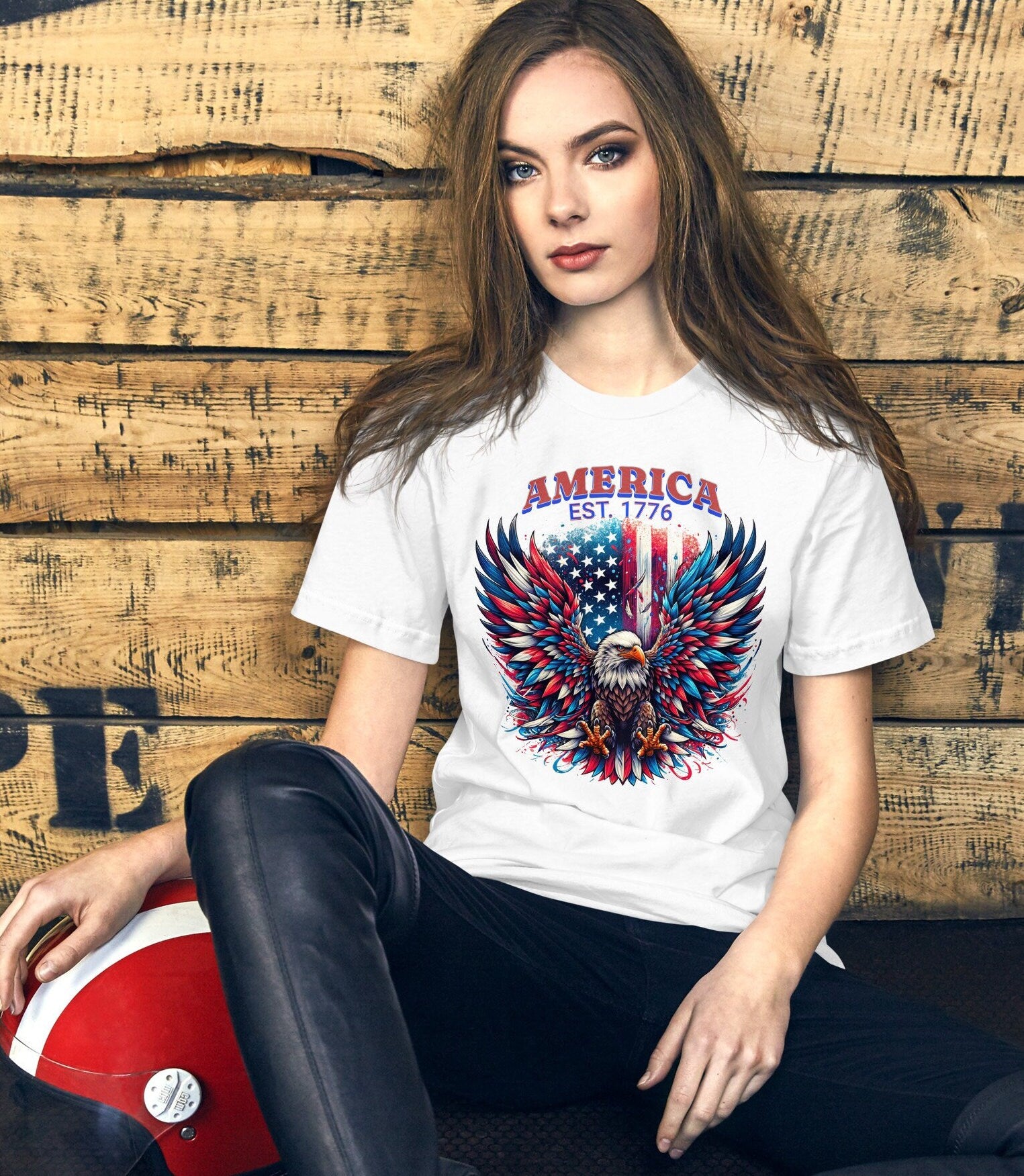 Fourth of July patriotic Unisex t-shirt, American Flag tee, USA eagle tsfhirt