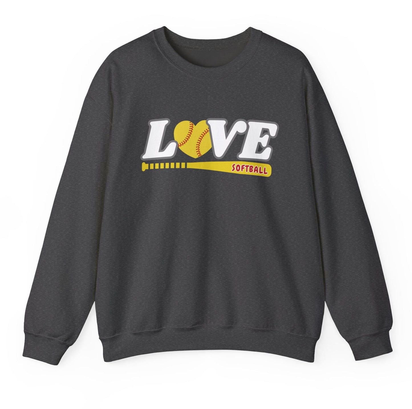 Love Softball Crewneck Sweatshirt | Perfect Gift for Softball Lovers, Sports Apparel, Cozy Fall Fashion, Game Day Gear, Unisex Sweatshirt