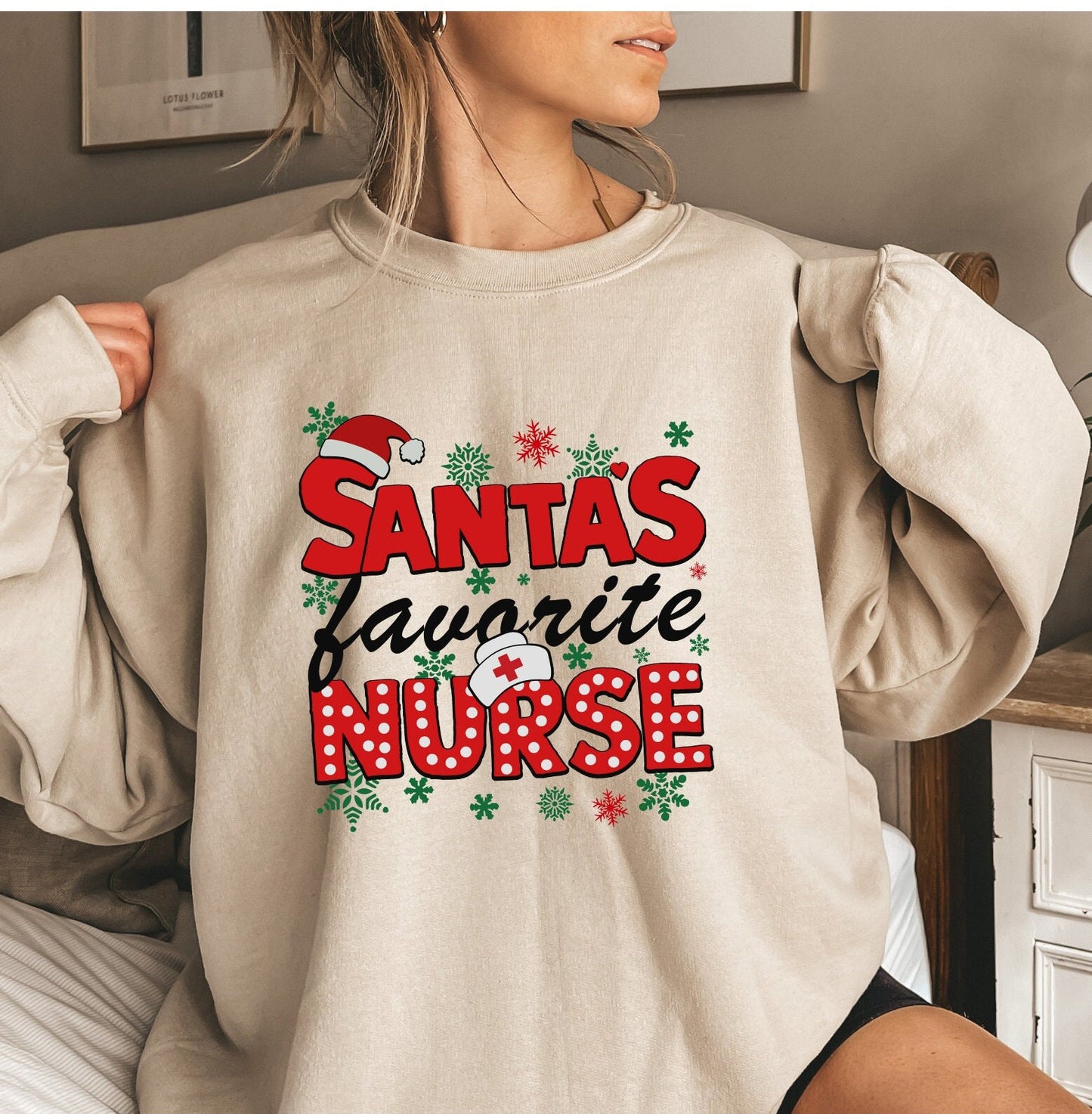 Nurse Christmas Sweatshirt, Crewneck for Women RN, Nurse Unisex Shirt, Nurse Gift