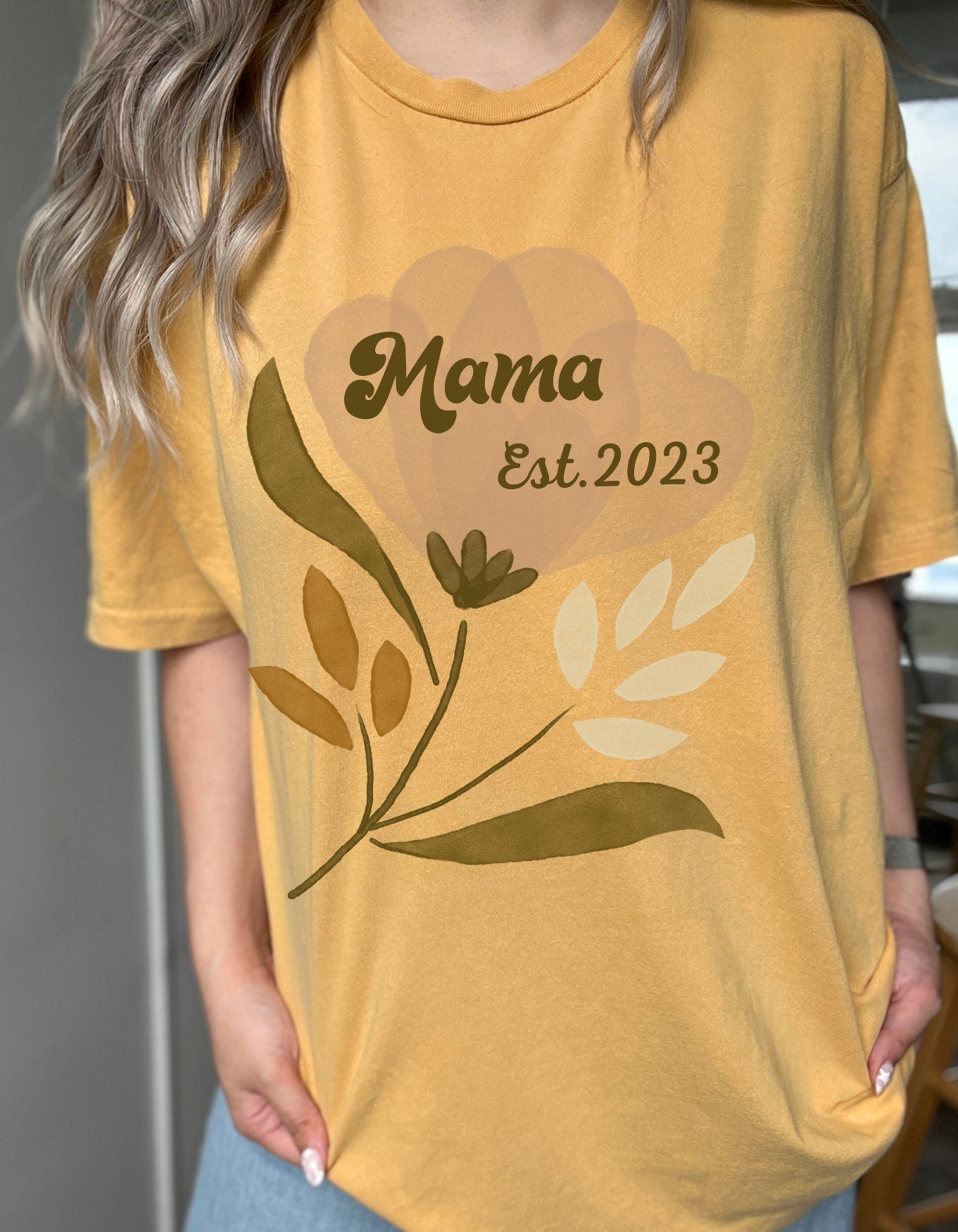 Comfort Colors Mothers Est Shirt, Mama Est 2023, Custom Mom Shirt, Custom Mama Shirt, Personalized Gift For New Mom, Custom Mama Est