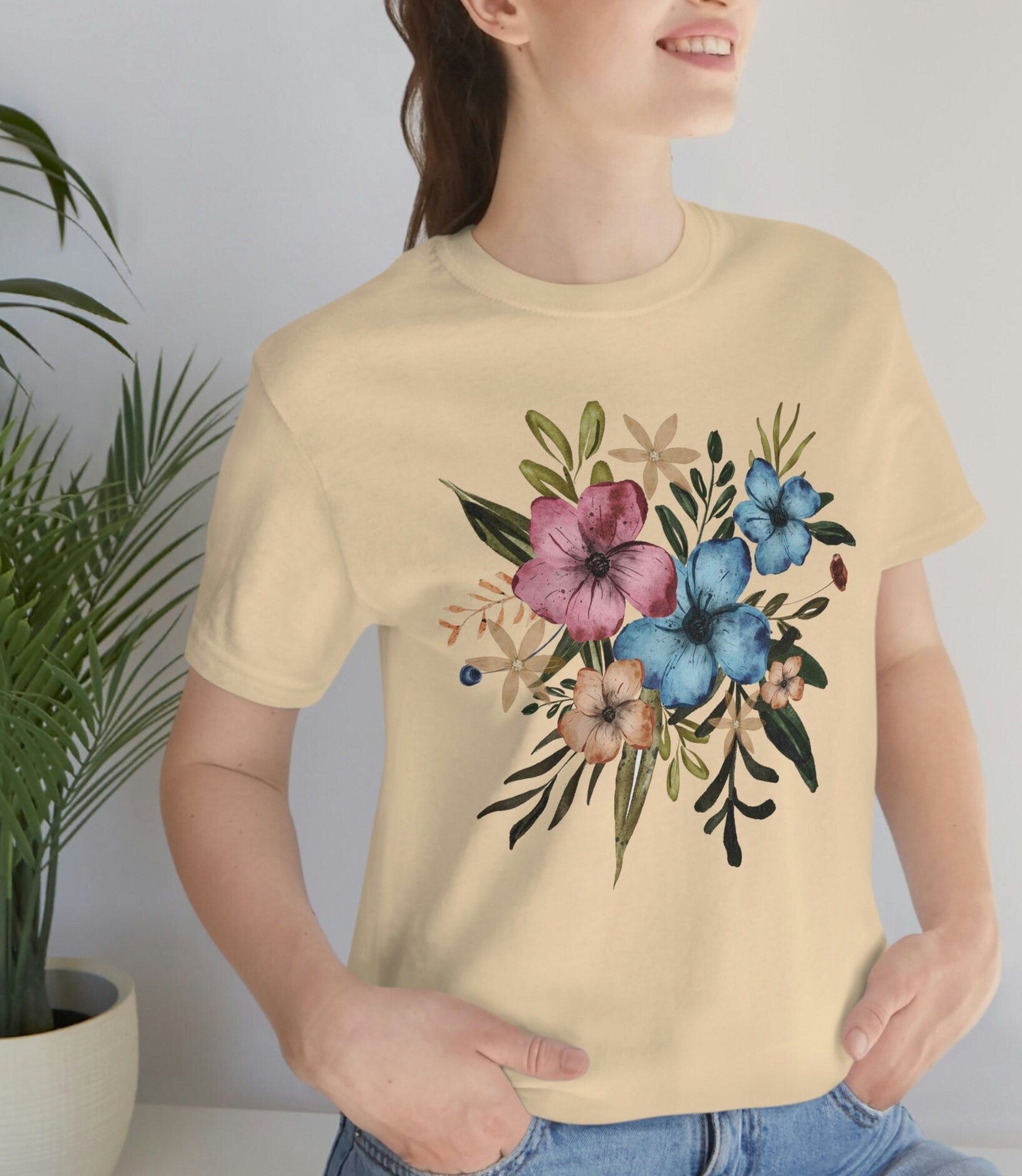 Botanical Shirt, Wildflowers Shirt, Gardening Shirt, Wild Flowers Shirt, Oversized Tee Shirt, Gifts For Her, Nature Lover Shirt,