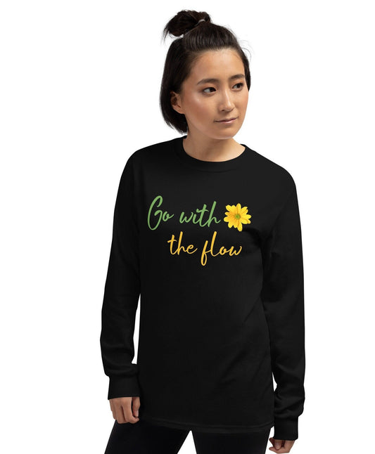 Inspirational Quotes Long Sleeve Shirt, Go with The Flow Mental Health Shirt, Motivational Shirt, Inspirational Shirt, Self Care Shirt