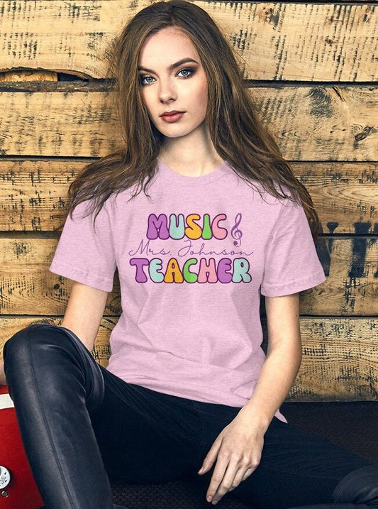 Personalized Music Teacher Shirt, Music Teacher Gift, Teacher Appreciation, Gifts For Teachers, Back To School Shirt, Custom Teacher Shirt