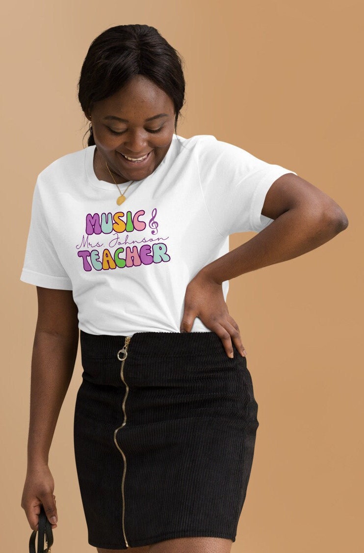Personalized Music Teacher Shirt, Music Teacher Gift, Teacher Appreciation, Gifts For Teachers, Back To School Shirt, Custom Teacher Shirt