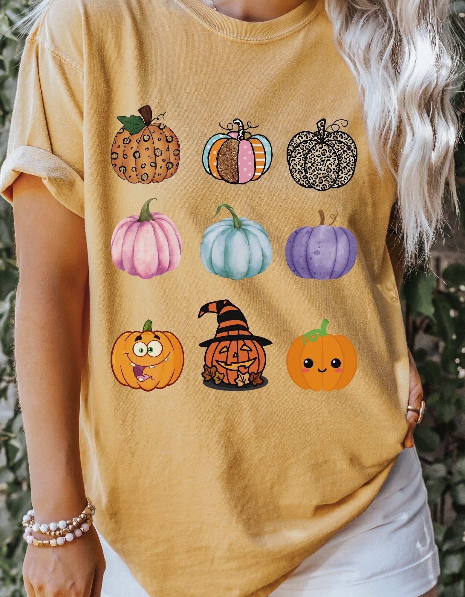 Comfort Colors Pumpkin Shirt, Unisex Pumpkin Patch Garment-Dyed T-shirt. Halloween T-Shirt, Halloween pumpkin tee