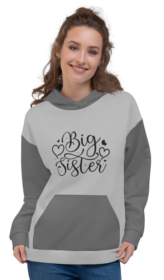 Big Sister Hoodie, Big Sister Pullover, Big Sister Gift, All Over Unisex Hoodie