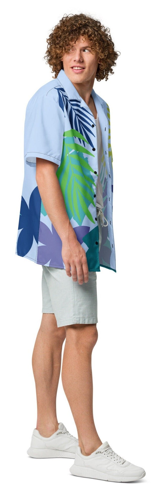 Hawaii Aloha Shirt, Summer Beach Shirt, Hawaii Summer Shirt for Him, Colorful Nature Men&#39;s button shirt