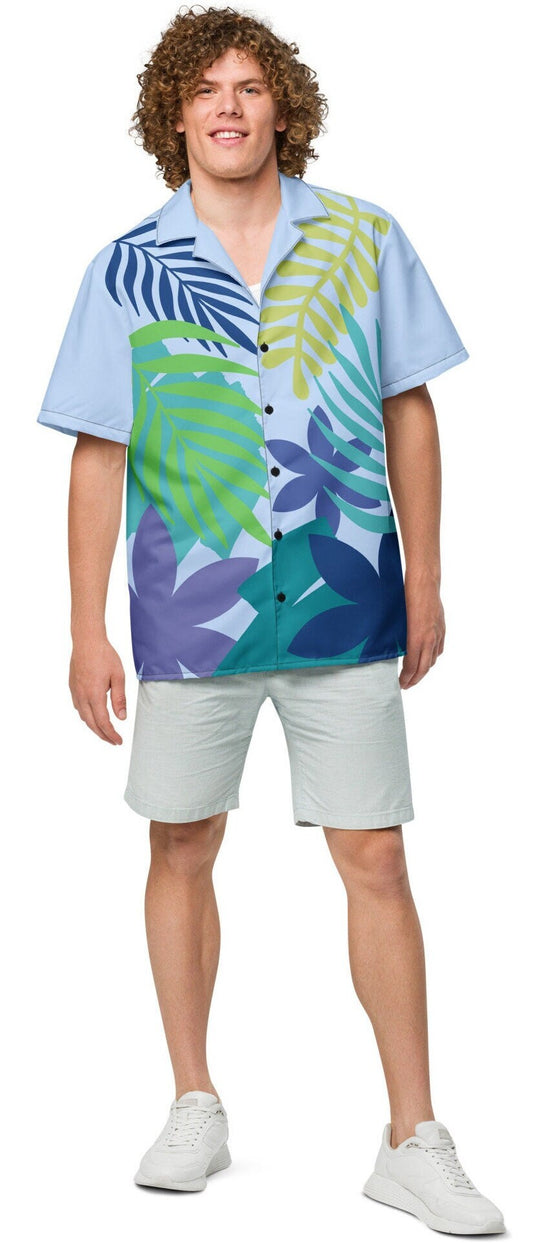 Hawaii Aloha Shirt, Summer Beach Shirt, Hawaii Summer Shirt for Him, Colorful Nature Men&#39;s button shirt