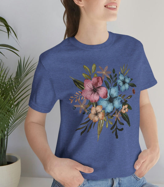 Botanical Shirt, Wildflowers Shirt, Gardening Shirt, Wild Flowers Shirt, Oversized Tee Shirt, Gifts For Her, Nature Lover Shirt,